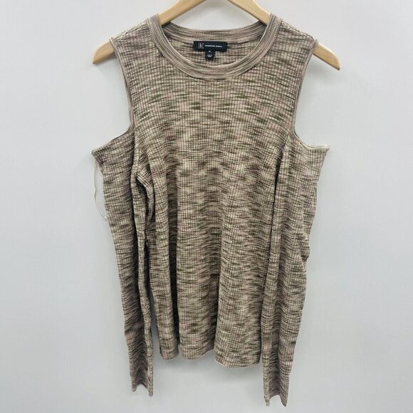 INC International Concepts Womens XL Cold Shoulder Space Dye Sweater $79 1663 - Picture 2 of 7